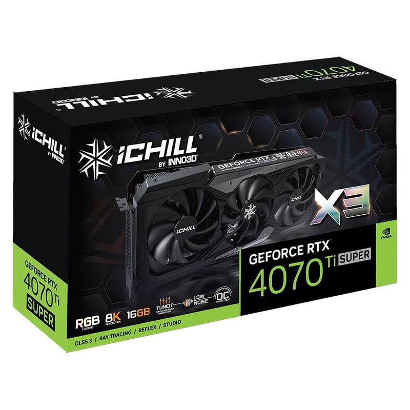 Placa de Vídeo RTX 4070 TI Super Ichill X3 Inno3D NVIDIA GeForce